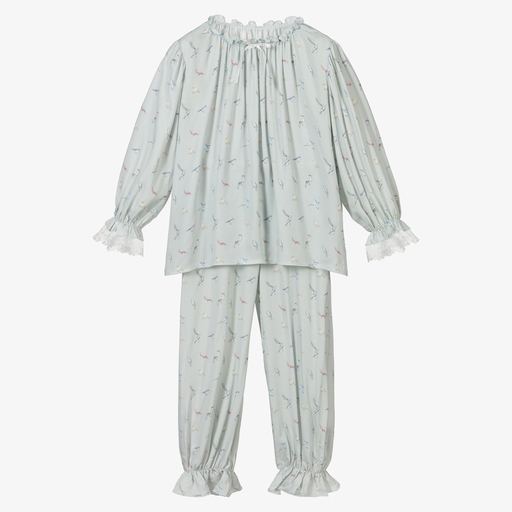 AMIKI Children-Girls Blue Viscose Pyjamas | Childrensalon Outlet