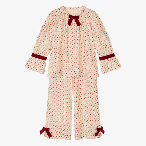 AMIKI Children-بيجاما قطن لون عاجي للبنات | Childrensalon Outlet