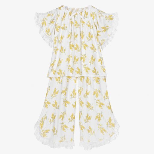 AMIKI Children-Girls Ivory Floral Pyjamas | Childrensalon Outlet