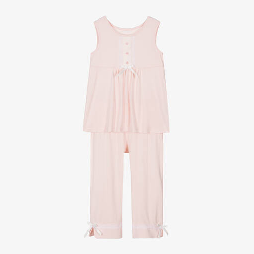 AMIKI Children-Girls Pale Pink Micromodal Pyjamas | Childrensalon Outlet