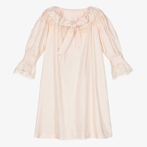 AMIKI Children-Chemise de nuit rose en viscose fille | Childrensalon Outlet