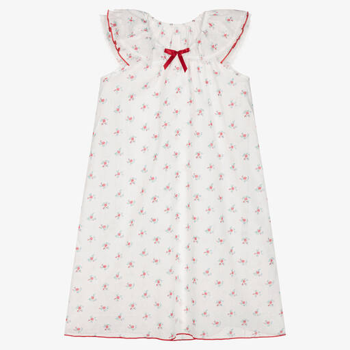 AMIKI Children-Chemise de nuit blanche et rouge | Childrensalon Outlet