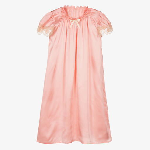 AMIKI Children-Teen Girls Pink Silk Nightdress | Childrensalon Outlet