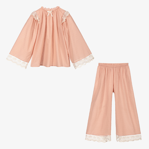 AMIKI Children-Teen Pink Cotton Pyjamas | Childrensalon Outlet