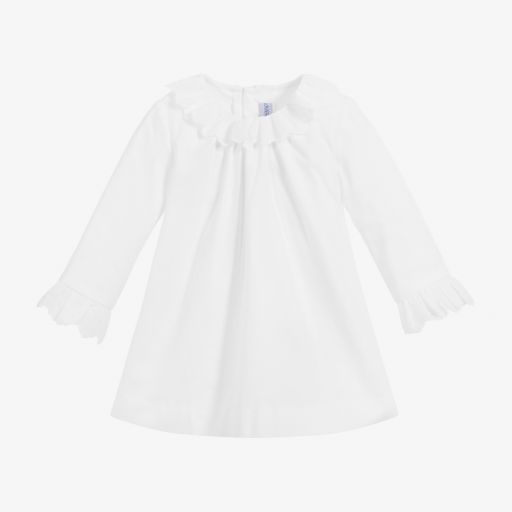 Ancar-Baby White Cotton Dress Set  | Childrensalon Outlet