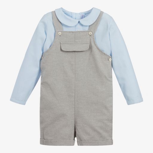 Ancar-Shirt & Dungaree Shorts Set | Childrensalon Outlet