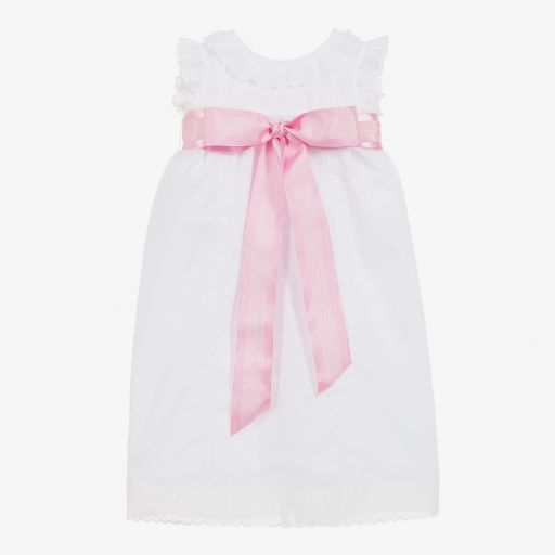 Ancar-White Cotton Baby Day Gown | Childrensalon Outlet