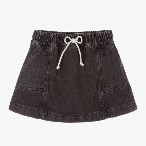 Andorine-Girls Black Denim Skirt | Childrensalon Outlet