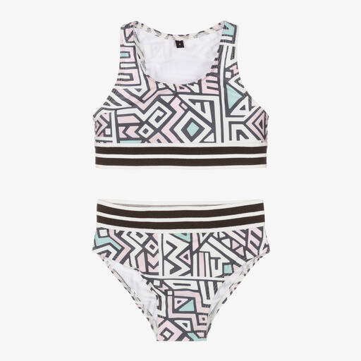 Andorine-Girls Geometric Pattern Bikini | Childrensalon Outlet