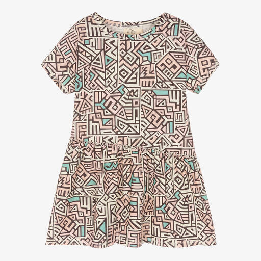 Andorine-Girls Geometric Pattern Dress | Childrensalon Outlet