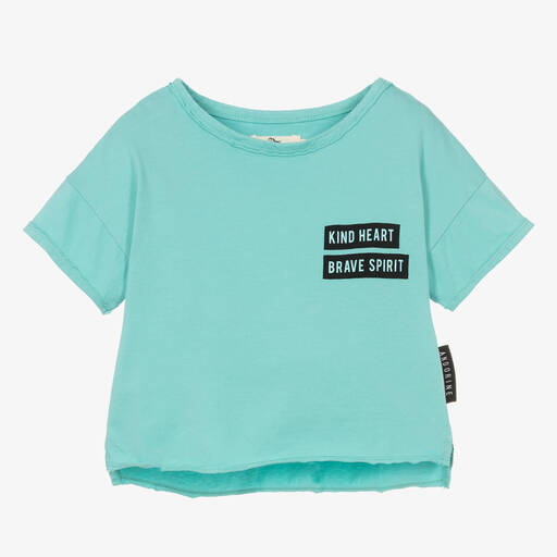 Andorine-Girls Green Cotton T-Shirt | Childrensalon Outlet