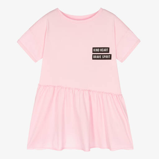 Andorine-Girls Pink Cotton Dress | Childrensalon Outlet