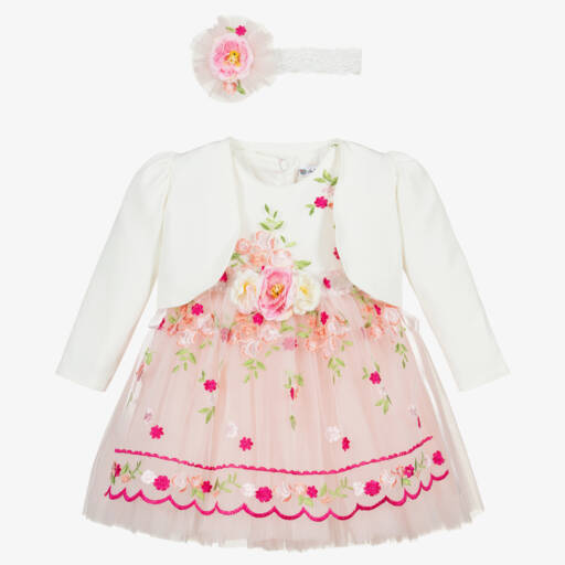 Andreeatex-Розовый тюлевый ансамбль с жакетом для девочек | Childrensalon Outlet