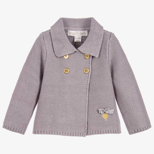 Angel's Face-Baby Girls Grey Cardigan  | Childrensalon Outlet