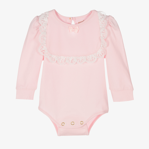 Angel's Face-Baby Girls Pink Lace Bodysuit | Childrensalon Outlet