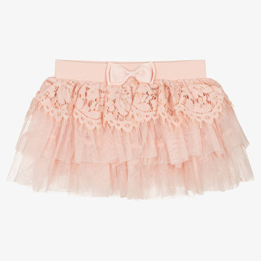 Angel's Face-Розовая юбка из тюля с кружевом | Childrensalon Outlet