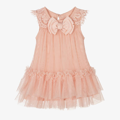 Angel's Face-Baby Girls Pink Tulle & Lace Dress | Childrensalon Outlet