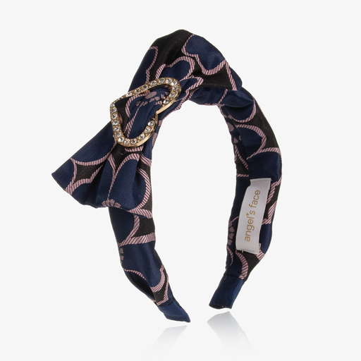 Angel's Face-Blue & Pink Floral Hairband | Childrensalon Outlet