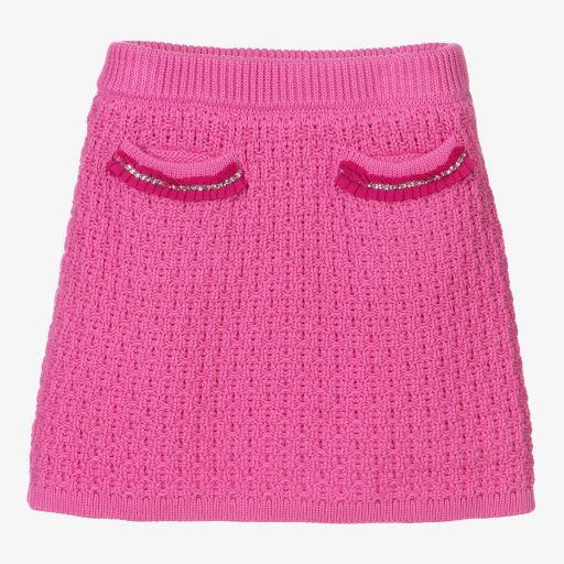 Angel's Face-Bright Pink Knitted Skirt  | Childrensalon Outlet