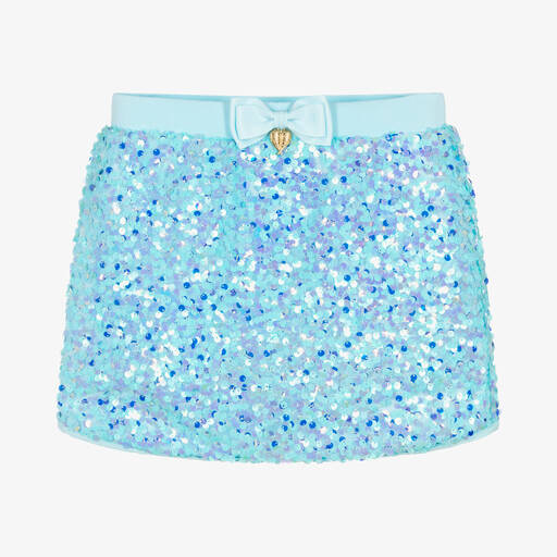 Angel's Face-Girls Aqua Blue Sequin Skirt | Childrensalon Outlet