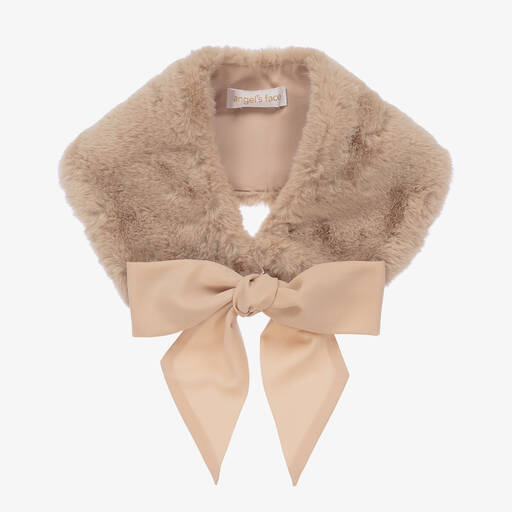 Angel's Face-Girls Beige Faux Fur Collar | Childrensalon Outlet