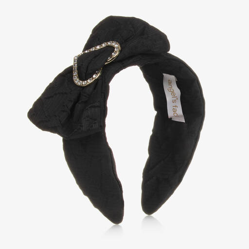 Angel's Face-Girls Black Jacquard Hairband | Childrensalon Outlet