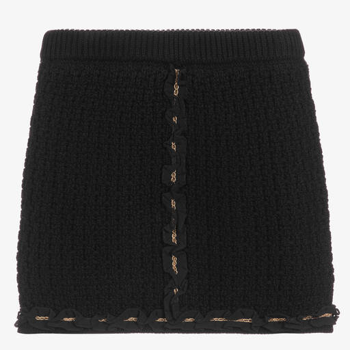 Angel's Face-Girls Black Knitted Skirt | Childrensalon Outlet