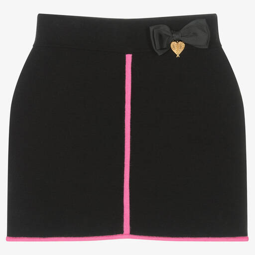 Angel's Face-Girls Black & Pink Knitted Skirt | Childrensalon Outlet