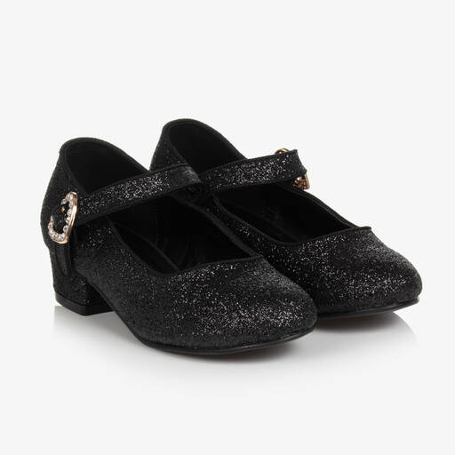 Angel's Face-Girls Black Sparkle Heel Shoes | Childrensalon Outlet
