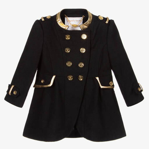 Angel's Face-Girls Black Wool Coat | Childrensalon Outlet