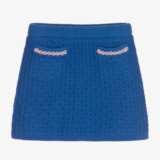 Angel's Face-Girls Blue Cotton Knit Skirt | Childrensalon Outlet
