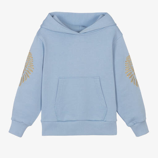 Angel's Face-Girls Blue & Golden Wings Hoodie | Childrensalon Outlet
