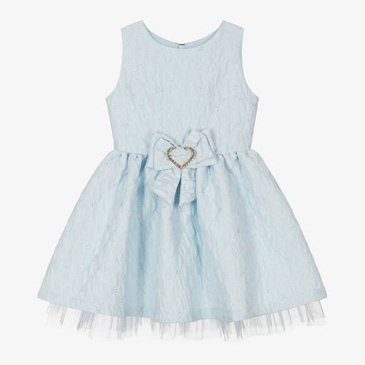 Angel's Face-Girls Blue Jacquard Flower Dress | Childrensalon Outlet