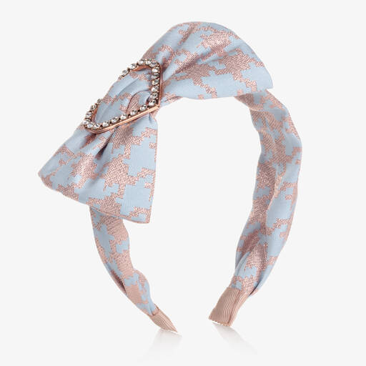 Angel's Face-Glitzer-Jacquard-Haarreif blau/rosa | Childrensalon Outlet