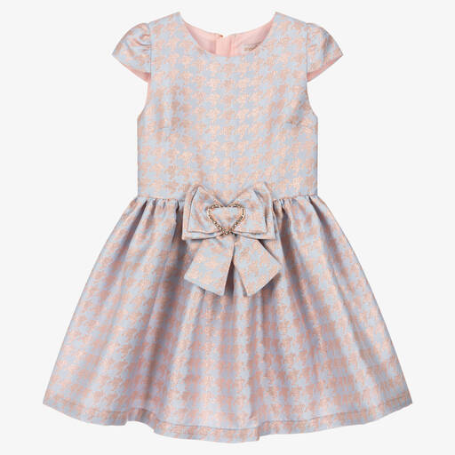 Angel's Face-Розово-голубое платье в гусиную лапку | Childrensalon Outlet