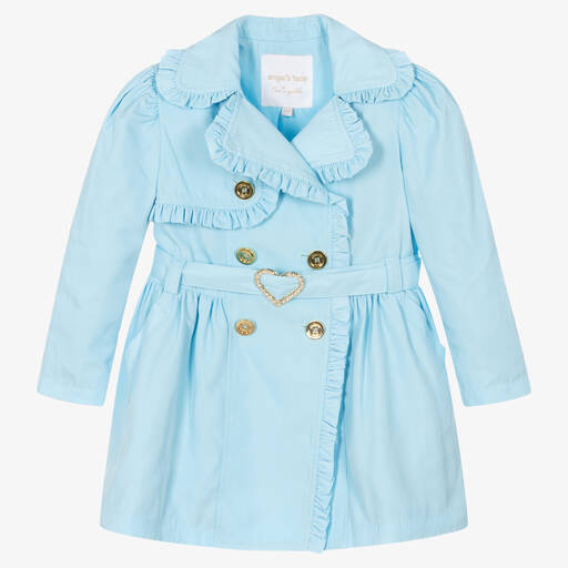 Angel's Face-Girls Blue Trench Coat | Childrensalon Outlet