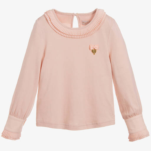 Angel's Face-Girls Blush Pink Cotton Top | Childrensalon Outlet
