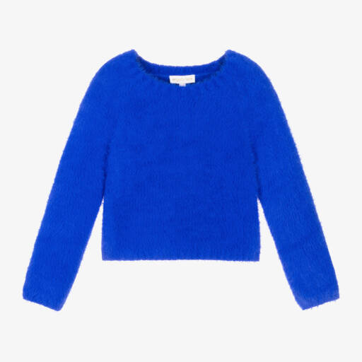 Angel's Face-Girls Electric Blue Fuzzy Jumper | Childrensalon Outlet
