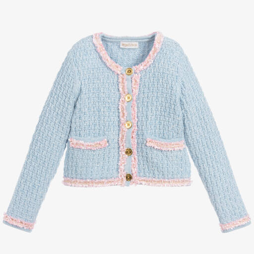 Angel's Face-Girls Elegant Knitted Blue Jacket | Childrensalon Outlet