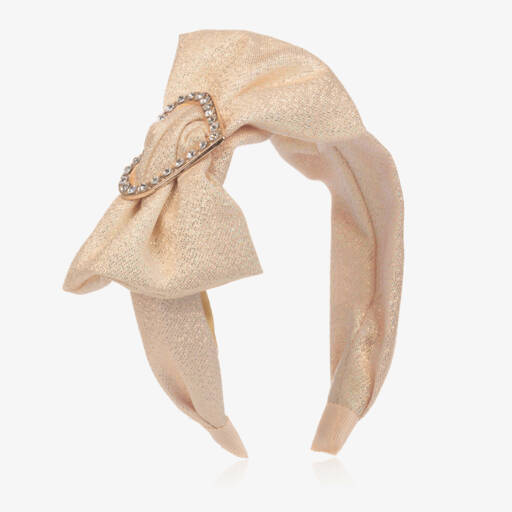 Angel's Face-Girls Gold Heart Hairband | Childrensalon Outlet