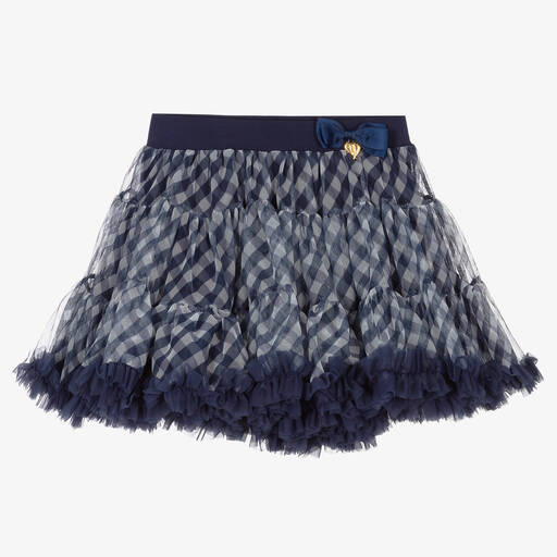 Angel's Face-Girls Navy Blue Gingham Tutu Skirt | Childrensalon Outlet