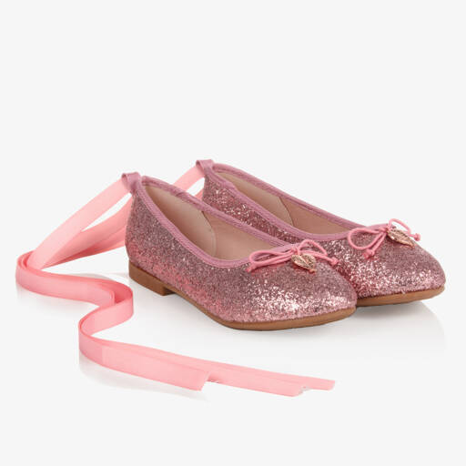 Angel's Face-Girls Pink Glitter Ballerina Pumps | Childrensalon Outlet