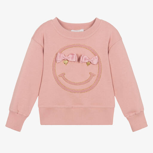 Angel's Face-Girls Pink Happy Face Sweatshirt | Childrensalon Outlet