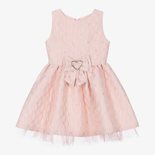 Angel's Face-Girls Pink Jacquard Flower Dress | Childrensalon Outlet