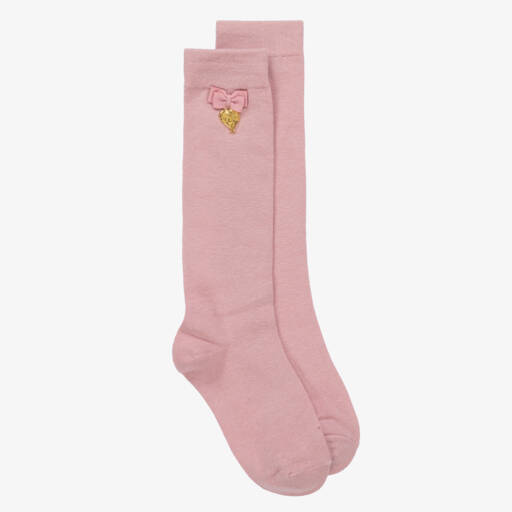 Angel's Face-Girls Pink Knee Length Socks | Childrensalon Outlet