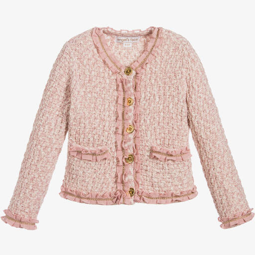 Angel's Face-Girls Pink Knitted Jacket | Childrensalon Outlet