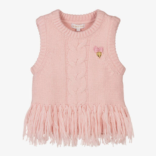Angel's Face-Girls Pink Knitted Slip-Over | Childrensalon Outlet