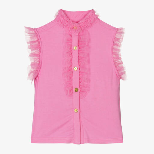 Angel's Face-Розовая блузка с оборками | Childrensalon Outlet