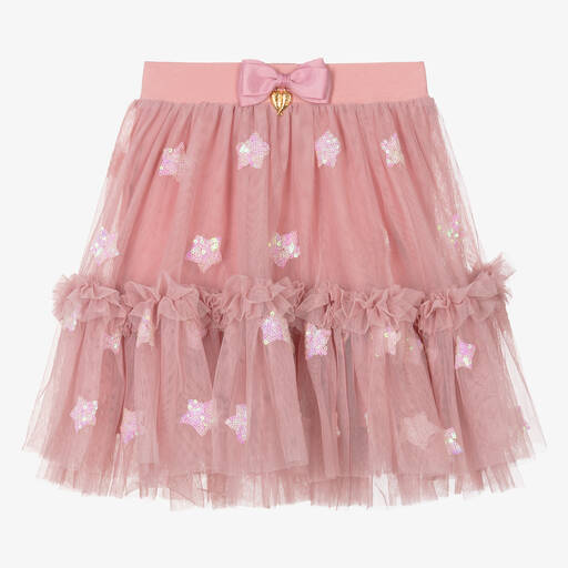 Angel's Face-Girls Pink Sequin Stars Tulle Skirt | Childrensalon Outlet