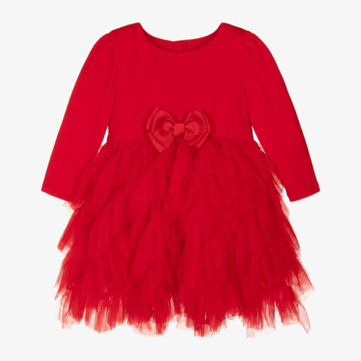Angel's Face-Girls Red Jersey and Tulle Dress | Childrensalon Outlet